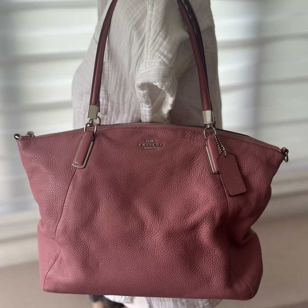 Coach Rose Leather Shoulder Bag